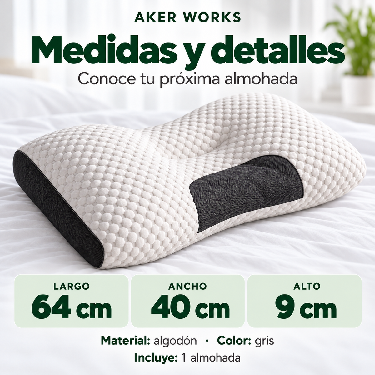 Almohada Cervical 3D | Descanso y Confort