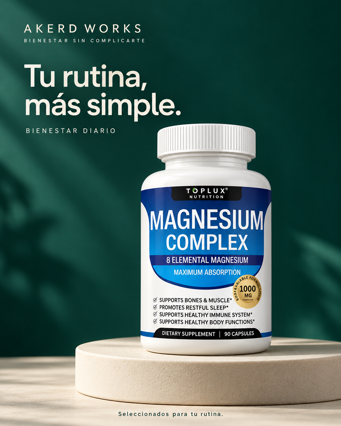 Toplux Magnesium Complex | Magnesio para tu rutina