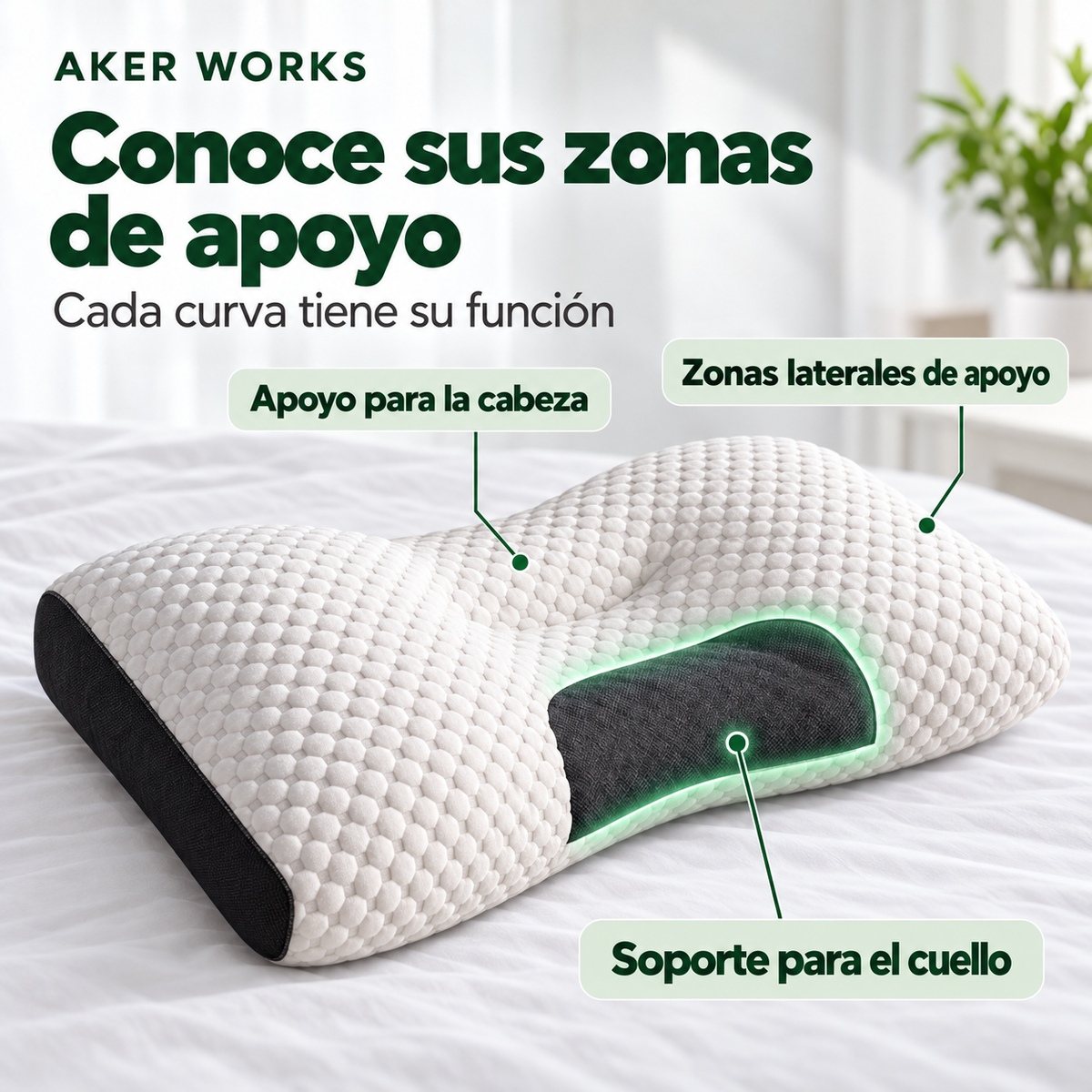 Almohada Cervical 3D | Descanso y Confort