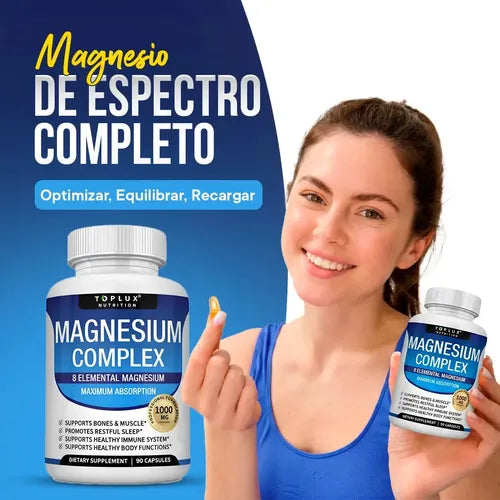 Toplux Magnesium Complex: Más descanso, más energía, más de ti.